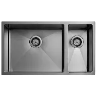 Bilde av Tapwell Ta7040 PVD Kjøkkenvask B78,5xd45cm Black Chrome Kjøkkenvask
