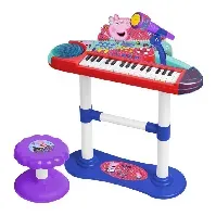 Bilde av Tastatur med mikrofon og krakk Gurli Gris Musikkinstrumenter barn 023530 Musikalske leker