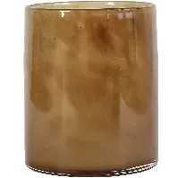 Bilde av Tell Me More Lyric telysglass, brown, large Lysestaker