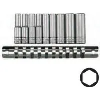 Bilde av Teng Tools 6-punkts stikkontakter 1/4 4-13mm lange 9 stk. (73090102) Hagen - Hagevanning - Vanningssystemer
