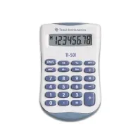 Bilde av Texas Instruments TI-501, Lomme, Grunnleggende, 8 sifre, Batteri, Blå, Hvit Kontormaskiner - Kalkulatorer - Kalkulator