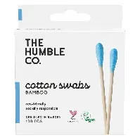 Bilde av The Humble Co Humble Natural Cotton Swabs Blue 100pcs Sminke - Verktøy og tilbehør - Tilbehør