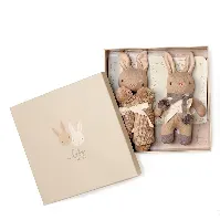 Bilde av ThreadBear - Gift Box Set - Taupe Bunny - Comforter and Rattle - (TB4081) - Leker