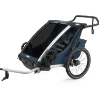 Bilde av Thule Chariot Cross 2 2-i-1 multifunksjonell sykkelhenger for ett eller to barn | Majolica blå Utendørs - Familie - Klappvogner