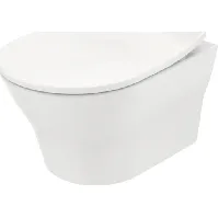 Bilde av Til MH vegghengt toalett, uten skyllekant, rengjøringsvennlig, hvit Baderom > Toalettet