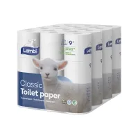 Bilde av Toiletpapir Lambi Classic 3-lags 20,6m hvid - (36 ruller pr. karton) Rengjøring - Tørking - Toalettpapir og dispensere