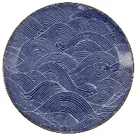 Bilde av Tokyo Design Studio Seigaiha Blue tallerken, 25 cm Tallerken
