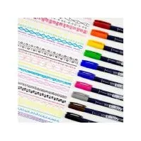 Bilde av Tombow Brush pen Fudenosuke hård ass. farver - (10 stk.) Skriveredskaper - Spesielle skriveredskaper - Kunstnerprodukter