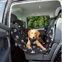 Bilde av Trixie Bilsetebeskyttelse Svart med Poteavtrykk 140x145 cm Hund - Hundebur - Tilbehør til hundebur