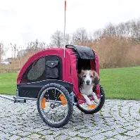 Bilde av Trixie Sykkelvogn Rød & Svart (M) Hund - Hundebur - Sykkelkurv til hund