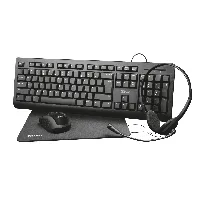 Bilde av Trust - Primo tastatur og mus 4-i-1 hjemmekontorsett, svart (nordisk) - Datamaskiner