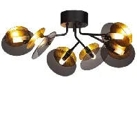 Bilde av Turno Taklampe 6xG9Ø66cm, sort med gullreflektor Taklampe