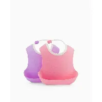 Bilde av Twistshake - Bib 4+m Pastel Pink /Purple 2-pack - Baby og barn