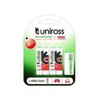 Bilde av Uniross AAA 1000 NiMh PC tilbehør - Ladere og batterier - Diverse batterier