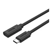 Bilde av Unitek - USB-forlengelseskabel - 24 pin USB-C (hann) til 24 pin USB-C (hunn) - USB 3.2 Gen 2 / Thunderbolt 3 - 20 V - 5 A - 1 m - USB Power Delivery (100 W), 4K 60Hz støtte - svart PC tilbehør - Kabler og adaptere - Datakabler