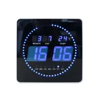 Bilde av Ur Unilux FLO-Clock LED tid/dato/temperatur interiørdesign - Tilbehør - Veggklokker