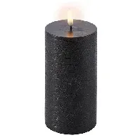Bilde av Uyuni LED kubbelys, batteri, sort,Ø7,8xH15,2 cm Stearinlys