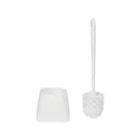 Bilde av VIKAN Toiletbørste, 400 mm, Medium, Hvid. Toiletbørste med firkantet skål. Rørlegger artikler - Baderommet - Tilbehør til toaletter
