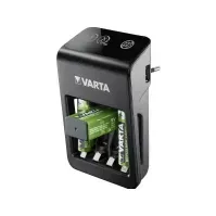 Bilde av Varta LCD Plug Charger+ - 4 t batterilader / strømadapter - (for 4xAA/AAA, 1x9V) 4 x AA-type - NiMH - 2100 mAh (USB) Strøm artikler - Batterier - Batterilader