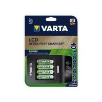 Bilde av Varta LCD ULTRA FAST CHARGER+ - 0,25 t batterilader - (for 4xAA/AAA) + AC-strømadapter + bilstrømadapter 4 x AA-type - NiMH - 2100 mAh Strøm artikler - Batterier - Batterilader