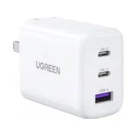 Bilde av Vegglader UGREEN CD275, 2x USB-C, 1x USB, 65W (hvit) PC tilbehør - Kabler og adaptere - Adaptere