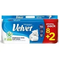 Bilde av Velvet Trelags cellulosetoalettpapir VELVET Gently White 61251776 150 ark 18,3 m 8 STK. Rengjøring - Tørking - Toalettpapir og dispensere