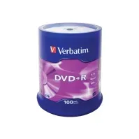 Bilde av Verbatim - 100 x DVD+R - 4.7 GB 16x - matt sølv - spindel PC-Komponenter - Harddisk og lagring - Lagringsmedium