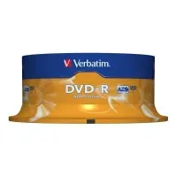 Bilde av Verbatim - 25 x DVD-R - 4.7 GB 16x - matt sølv - spindel PC-Komponenter - Harddisk og lagring - Lagringsmedium