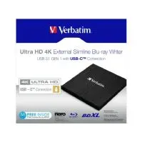 Bilde av Verbatim Ultra HD 4K - Platestasjon - BDXL Writer - 6x/4x - SuperSpeed USB 3.1 Gen 1 - ekstern PC-Komponenter - Harddisk og lagring - Optisk driver