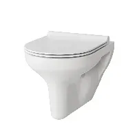 Bilde av Vikingbad Vito Veggskål M/soft-close Sete - Vegghengt Toalett Hvit Vegghengt toalett