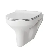 Bilde av Vikingbad Vito Veggskål Uten Sete - Vegghengt Toalett Hvit Vegghengt toalett