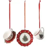 Bilde av Villeroy & Boch Toy's Delight julepynt servise 3 deler, rød Julepynt