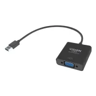 Bilde av Vision - Ekstern videoadapter - USB 3.0 - VGA - svart - løsvekt PC-Komponenter - Skjermkort & Tilbehør - USB skjermkort