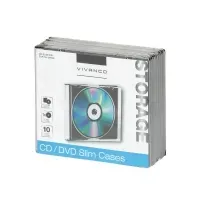 Bilde av Vivanco 31695, Slimline, 1 disker, Svart, Gjennomsiktig, 124 mm, 142 mm, 55 mm PC-Komponenter - Harddisk og lagring - Medie oppbevaring