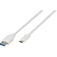 Bilde av Vivanco USB-A&C kabel, 1 Meter, Hvit Hus &amp; hage > SmartHome &amp; elektronikk