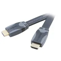 Bilde av Vivanco Vivanco HDMI High Speed Ethernet kabel, flat/gull 0,75 m Bilde,Kablar