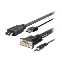 Bilde av VivoLink Pro - HDMI-kabel - HDMI hann til USB, HD-15 (VGA), mini-phone stereo 3.5 mm hann - 5 m PC tilbehør - Kabler og adaptere - Adaptere