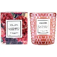 Bilde av Voluspa Boxed Textured Glass Candle Blackberry Rose Oud - 184 g Til hjemmet - Romduft - Duftlys