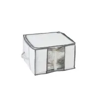 Bilde av WENKO Soft Box S, Myk klesoppbevaringsbag, Gjennomsiktig, Hvit, Polyethylen, Polypropylen (PP), Glidelås, 40 cm, 25 cm Huset - Vask & Rengjøring - Tørkestativ og skittentøyskurver
