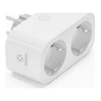 Bilde av WOOX R6153 smart dobbelplugg med energimåler og jording Belysning - Intelligent belysning (Smart Home) - Smarte plugger