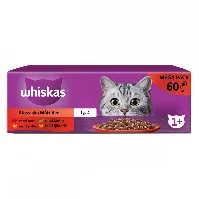 Bilde av Whiskas 1+ Jelly med Okse, Lam och Kylling 60x85 g Katt - Kattemat - Våtfôr