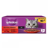 Bilde av Whiskas 1+ Okse, Lam och Kylling i Saus 40x85 g Katt - Kattemat - Våtfôr