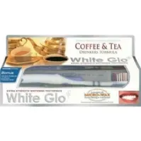 Bilde av White Glo WHITE GLO_SET Coffee & amp Tea Drinkers Formula whitening paste removes coffee and tea deposits 100ml + brush Helse - Tannhelse