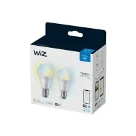 Bilde av Wiz Whites - LED-lyspære - form: A60 - E27 - 8 W (ekvivalent 60 W) - klasse F - avstembar hvit - 2700-6500 K (en pakke 2) Smart hjem - Smart belysning - Smart pære - E27