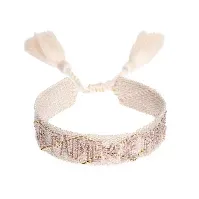 Bilde av Woven Friendship Bracelet - "Je T'aime" Vanilla - Accessories
