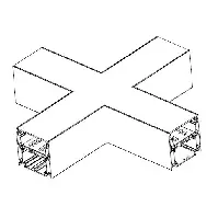 Bilde av X-stykke for aluminiumsprofil 45S Profil/tilbehør