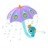 Bilde av Yookidoo - Fill 'N' Rain Peacock Umbrella - Purple - (YO40226) - Leker