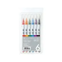Bilde av Zig Clean Color Pensel Pen Sæt m. 6 stk Skriveredskaper - Markør - Permanenttusj