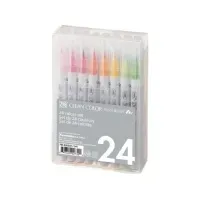 Bilde av Zig Clean Color Pensel Pen sæt m. 24 stk Skriveredskaper - Markør - Permanenttusj