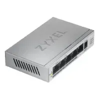 Bilde av Zyxel GS1005HP - Switch - ikke-styrt - 4 x 10/100/1000 (PoE+) + 1 x 10/100/1000 - stasjonær, veggmonterbar - PoE (60 W) PC tilbehør - Nettverk - Switcher